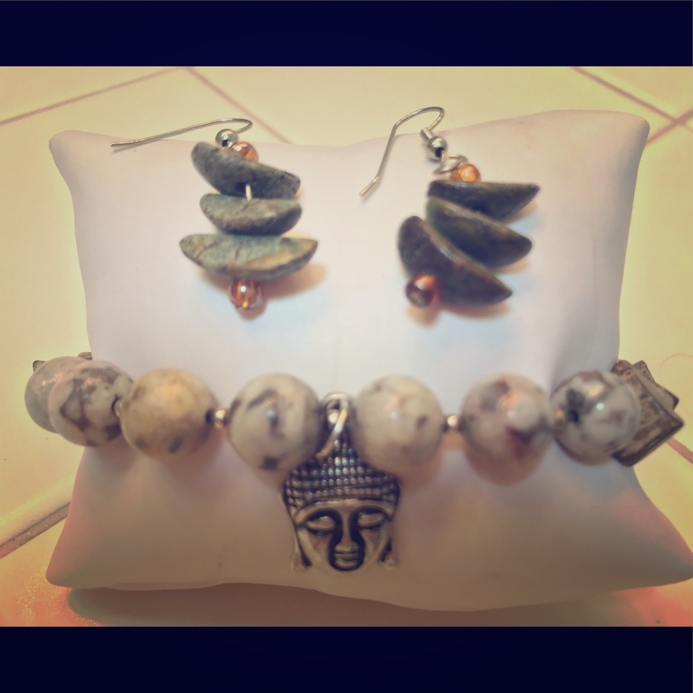 ZEN stretch bracelet & earrings 🙏🏼